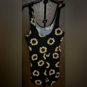 Sunflower Print Summer Romper